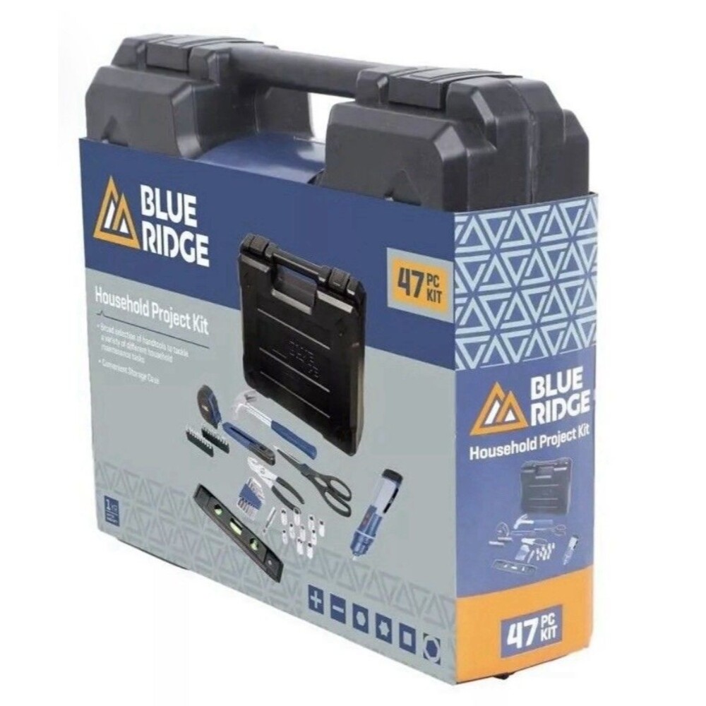 Blue Ridge 47 Piece Household Project Kit Tool Set & Carrying Case BR9259U